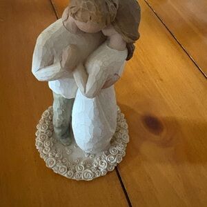 Willow Tree Embrace Sculpture in Cream and Tan